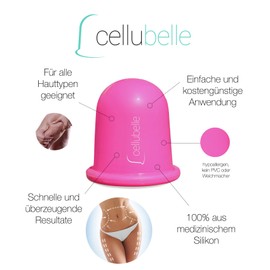 Cellubelle incl. Transport bag – The skin-friendly anti-cellulite suction cup for prevention and control of cellulite.