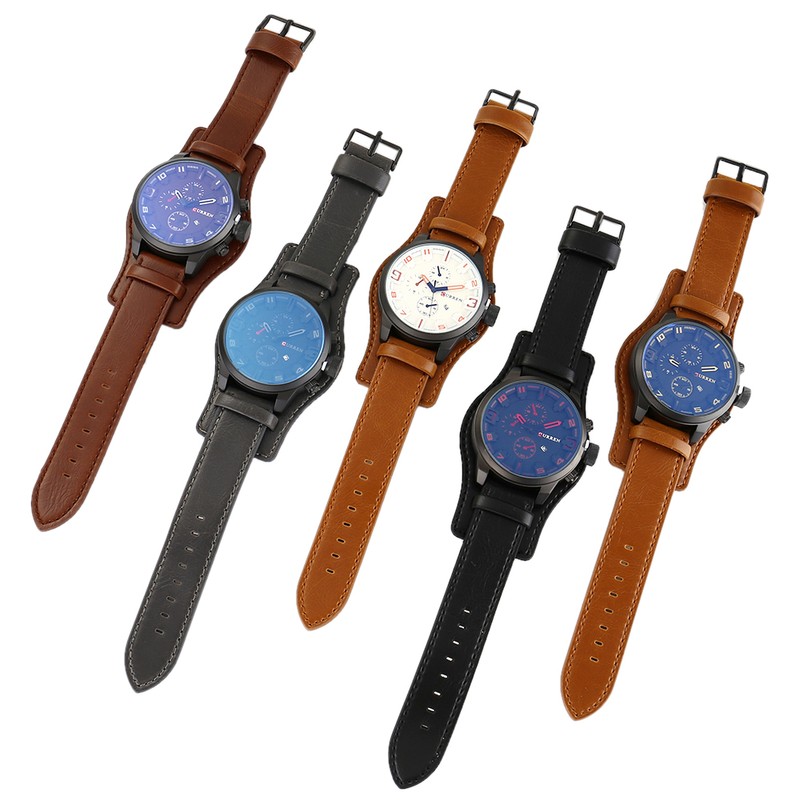 Curren Men Sport Quartz Watch Fashion Calendar Watches Big Dial