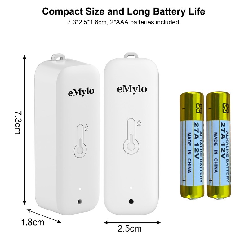 eMylo Zigbee Temperature Sensor, Tuya Smart Humidity Meter with Intelligent