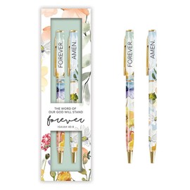 Faithworks Christian Gifts-Set of 2 Inspirational Medium Point Retractable Ballpoint Pens, The Word of Our God