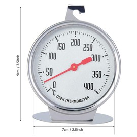 Stainless Steel Oven Thermometer Large Caliber Real Time Measurement Display Eco Friendly Material Compact and Delicate Hand