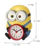 Rhythm 4REA30ME33 Mini On/Bob Table Clock, Voice Alarm, Yellow, 6.0