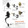 Haidms Matte Black Front Door Handle and Deadbolt Set, Front