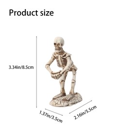 Qaoliffa Skull Pen Holder,Makeup Brush Display Stand,Desk, Office Organizer, Stationary,Gothic style enthusiast collectibles