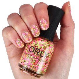 Orly Neon Nail Polish Colors for Summer | Bright Shades and a Confetti Topper for Summer Neon Nails | 0.6fl oz (Bikini Bottoms, 0.6 fl oz)