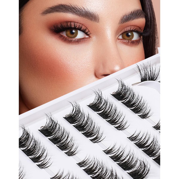 Cluster Eyelashes, Natural Look Eyelash Clusters, Wispy D Curl Eyelash