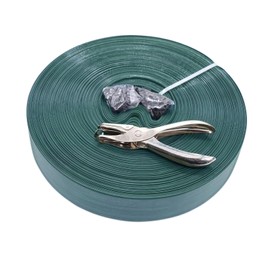 Evecad 246ft x 0.15ft Chain Link Fence Privacy Tape, Chain Link Fence Slats, Fence Covering Privacy, 200 PCS Connector Pins & Puncher Included, Green