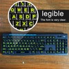 2 Pack English US Self-Adheisive Keyboard Stickers, Bright Green Lettering
