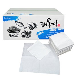 SR01 Sanitary non-fluorescent 2-ply defrosting paper (large) 420mmX365mm 1200 sheets for maturing tuna sashimi / SR01 위생 무형광 2겹 해동지(대) 420mmX365mm 1200매 참치회 숙성