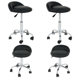 Segawe Set of 4 Hydraulic Adjustable Open Back Chairs Rolling Massage Salon Spa Stools