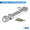 XFORT® 2 Pack Polished Chrome Door Bolt, Surface Mounted Sliding