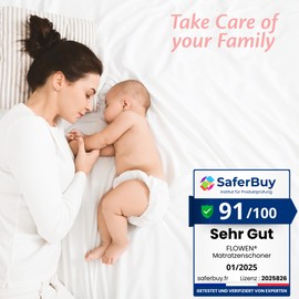 Waterproof Mattress Protector, 160 x 190 cm, Cotton Mattress Topper, Moisture Protection, Incontinence Pad, Breathable Anti-Allergy and Anti Mite Cover for Bed and Mattress Washable