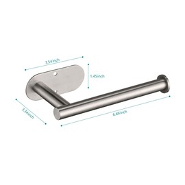 SVRCK Stylish and Wall-Mounted Paper Towel Holder, Self-Adhesive or Drilling Options, Stainless Steel, Kitchen and Bathroom
