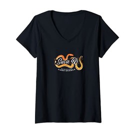 Womens Susie Q's Scaleless Corn Snakes V-Neck T-Shirt