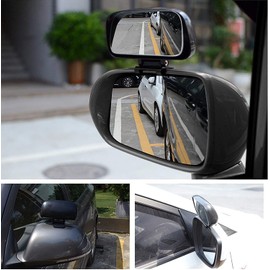 KEWAYO Specchietto Retrovisore Auto Anti-Angolo Cieco, 360° Rotante, Grandangolare, Universale per Auto, SUV, Furgoni, Installazione Facile