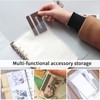 Skycase A5 Binder Pockets, 6-Hole Zipper Pockets Plastic Loose-Leaf Folders,