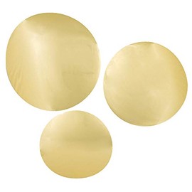 LARGE GOLD FOIL CUTOUT DOTS 12PC - Party Decor - 12 Pieces