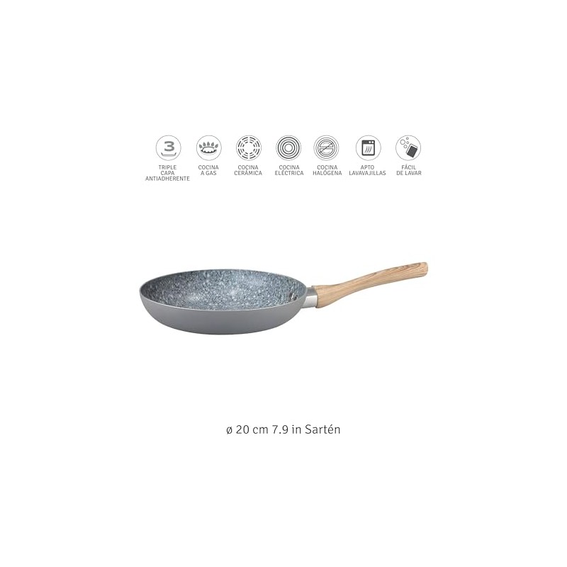 sartén de aluminio (20cm, Granito)