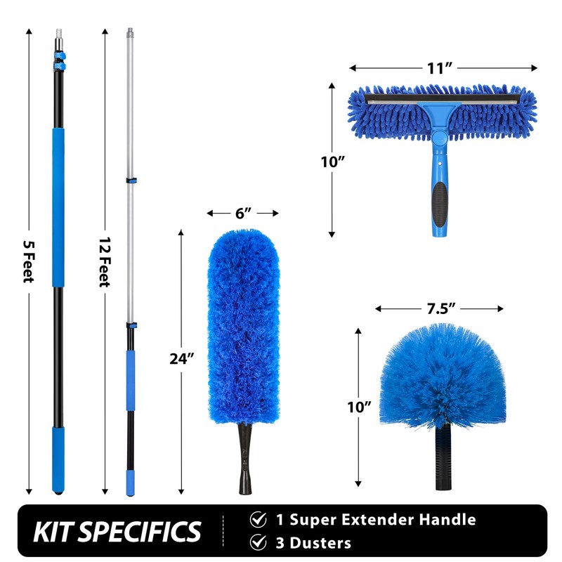 20 Feet High Reach Duster Kit with 5-12 Ft Extension