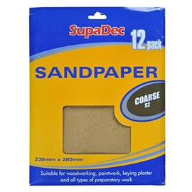 SupaDec General Purpose Sandpaper Pack 12 Coarse S2
