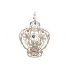 Crown Shaped Christmas Tree Topper, 30x20cm Champagne Gold Metal filigree,