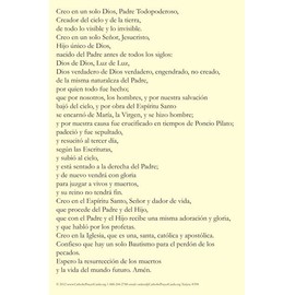 Spanish Nicene Creed, El Credo Niceno Holy Card (10-pack) with Two Free Prayer Cards Included