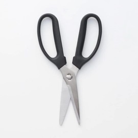 MUJI 44637821 Kitchen Scissors Can Be Disassembled and Washable Silver, Length: Approx. 7.9 inches (20 cm)