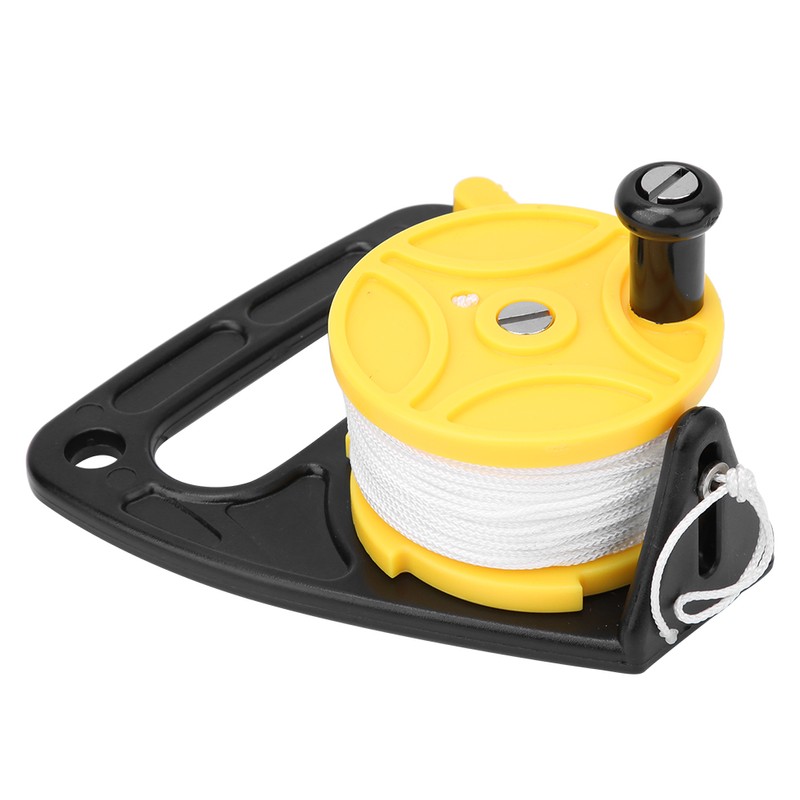46m Plastic White Wire Diving Spool Reel Thumb Stopper Survival
