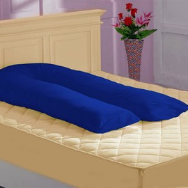 Comfort Collections U Shaped Pillow Case Cover Maternity Nursing Pregnancy Full Body Big Bolster Pillow Case Cover (ROYAL BLUE 9FT U COVER ONLY)