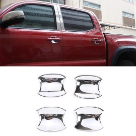autotrim000 For Toyota Tacoma 2016-2023 Chrome Side Door Handle Bowl Cover Trim Accessories