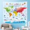 DECOWALL TP-009 World Map Tapestry Tapestry for Kids Wall Hanging