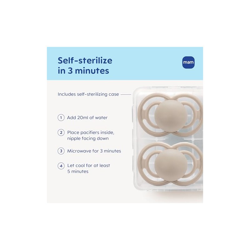 MAM Perfect Night 2 Piece Baby Pacifier, Girl, 6+ Months