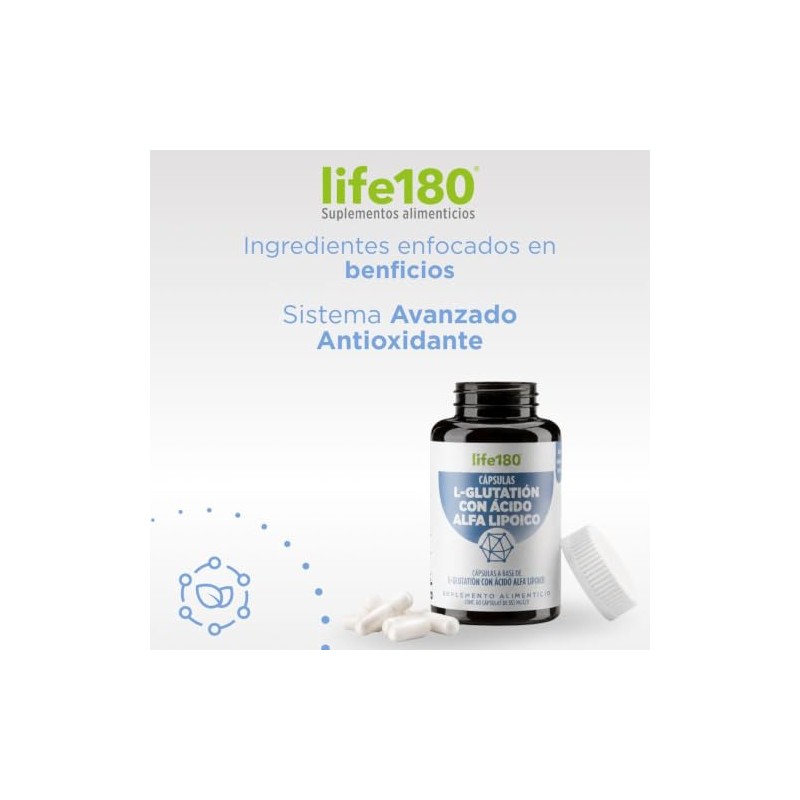 Life180 Dúo L-Glutatión con Ácido Alfa Lipóico pack de 2,