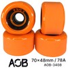 AOB Premium Longboard/Cruiser 2K Wheels (4 Pieces) Set Concentricity Calibrated