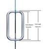 BlueNatHxRPR 6" Glass Door Handle Shower Door Handle Made of
