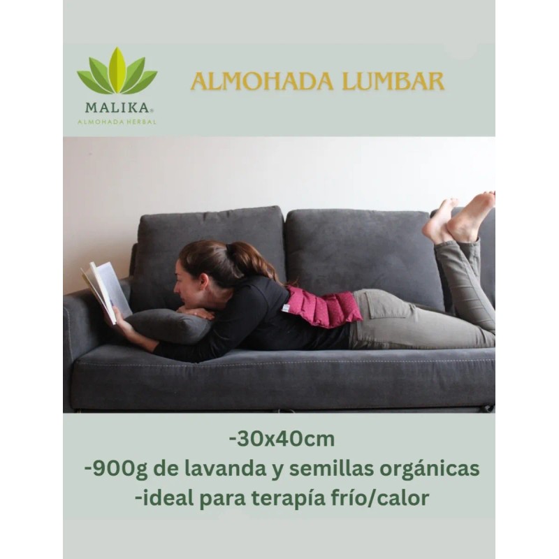 Malika Cojín / Compresa Térmica Herbal Lumbar Con Semillas