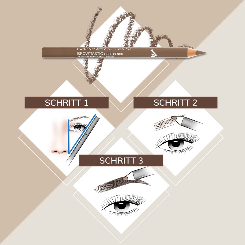 Manhattan Brow'Tastic Eyebrow Pencil – Light Brown Eyebrow Pencil with
