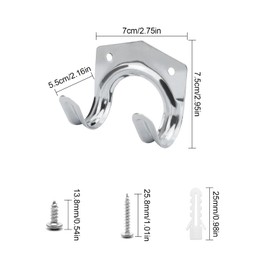 Yoicn Lth 20 Pcs Heavy Duty Multi-Tool Hooks Hangers, Garage Utility Storage Hooks for Home and Garage Organization - Wall Mount Anti-Slip Double Hooks for Warehouse, Garage, Sheds, Garden Tools