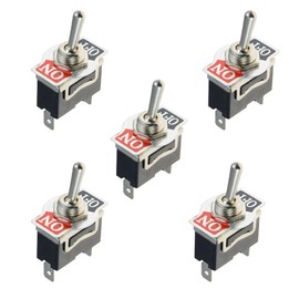 5 x On/Off Toggle Flick Switch 2-Pin 15A SPST