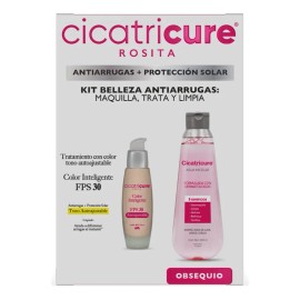 Cicatricure Kit Maquillaje Fps 30ml + Agua Micelar 200ml.
