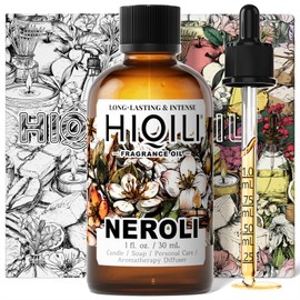 HIQILI HIQILI Neroli Fragrance Oil for Candle, Soap and Perfume Making, Add to Body Lotion and Handcream, Orange Blossom Essential Oil Diffuser Use - 1 Fl Oz