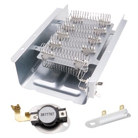 Dryer Heating Element Kit Replace For Amana NED4600YQ0 NED4600YQ1 NED4655EW0 NED4655EW1 NED4700YQ1 NED4700YQ0 NED4500VQ0 NED4500VQ2 NED5100TQ1 NED5240TQ0, Kenmore Series 70, 80 and 500 Dryers