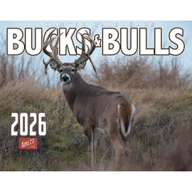 2026 Monster Bucks & Bulls Signature Series Wall Calendar 16-Month X-Large Size 14x22, Whitetail Deer | Mule Deer Buck | Elk Calendar by The KING Company