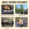 5 Feet Propane Regulator and Hose with Elbow Adapter for