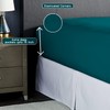 Nisaki Cotton Sateen Single-Fitted-Sheet Colonial Blue 1Pc, 100% Long Staple