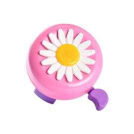UUYYEO Flower Cycling Bell Bicycle Ring Bell Scooter Handlebar Bell Kids Bike Bell Cute Bike Horn Handle Bar Decorations Children's Bike Accessories Pink