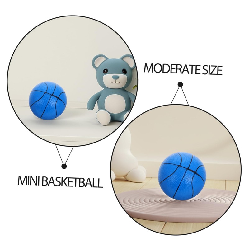 KONTONTY 6pcs Mini Basketballs Set with Pump Soft Indoor Balls