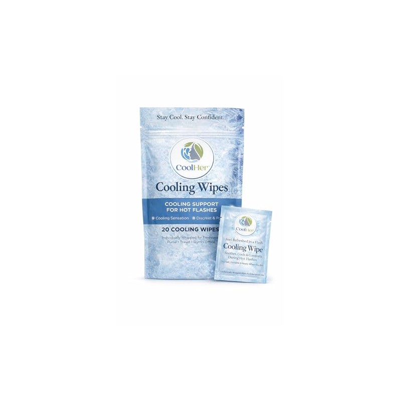 Gentle Cooling Wipes for Hot Flashes and Warm Weather