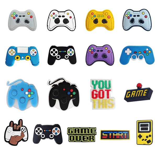 17 Game Controller Shoe Accessories, DIY Shoe Buckles with Cute