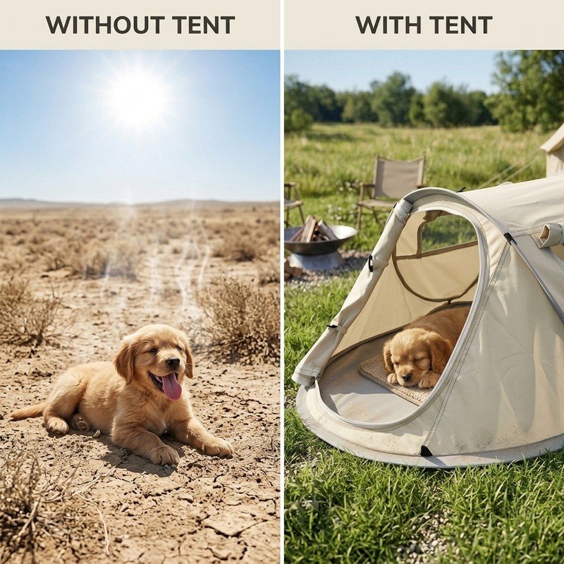 Portable Pop Up Dog Tent for Outdoor Rest – Foldable